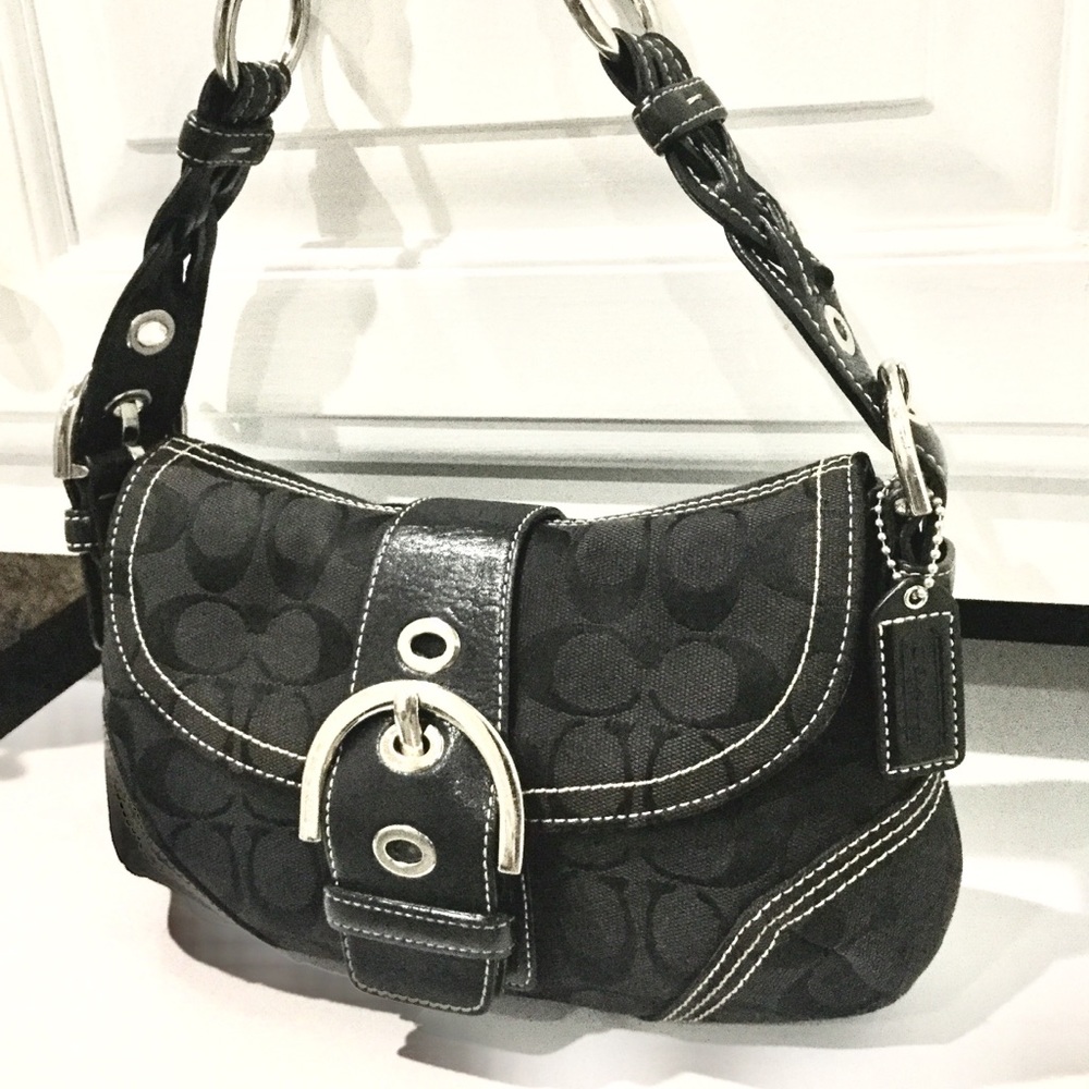 Coach Signature SoHo Buckle Flap Bag